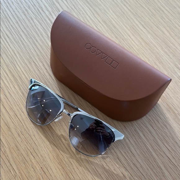 Oliver Peoples Accessories - Oliver People’s Silver Sunglasses with Brown Case